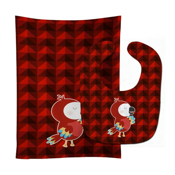 Parrot Baby Bib and Burp Cloth