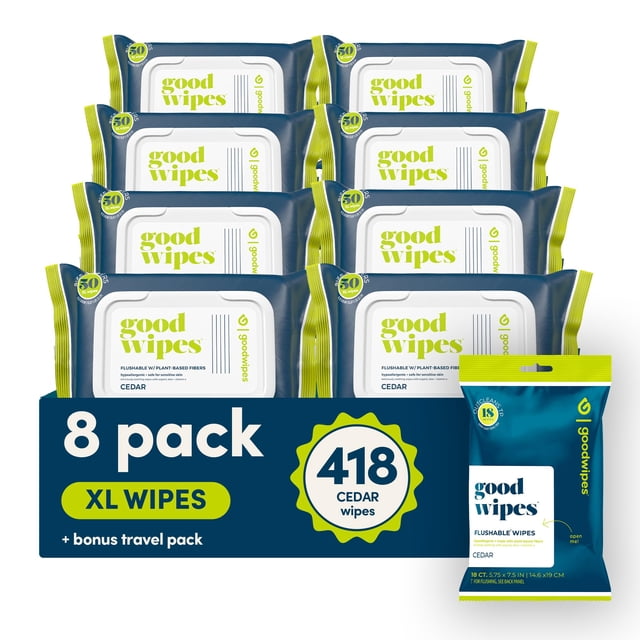 Toallitas desechables para glúteos Goodwipes, extra grandes, 418 unidades