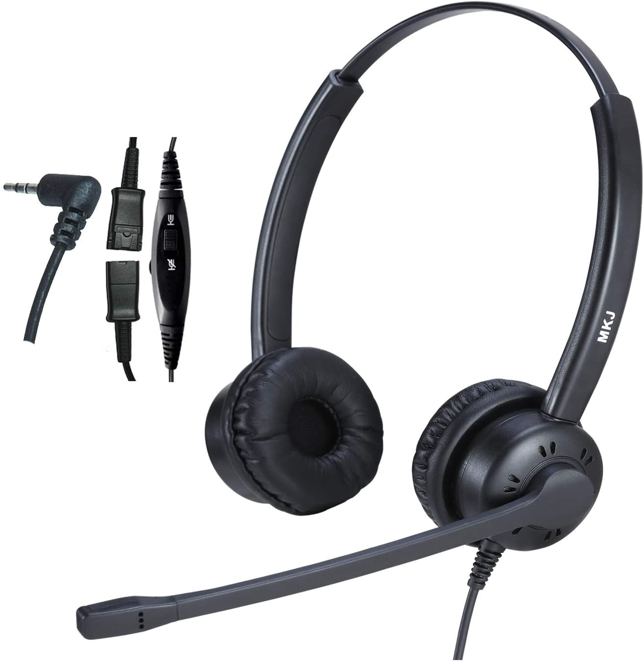 Telephone Headset With 2 5mm Jack For Office Phones Call Center Headset 
