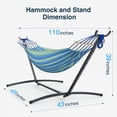 thumbnail image 7 of KEESTP Comfortable 2 Person Hammock with Stand,Ease of Assembly Portable Brazilian Hammock,450lb Capacity - Wideblue, 7 of 7