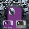 thumbnail image 4 of [5 in 1 for iPhone 11 Pro Case 5.8 inch, with 2 Pack Screen Protector + 2 Pack Camera Lens Protector, Liquid Silicone Slim Shockproof Protective Phone Case [Microfiber Lining] (Violet Red), 4 of 14