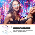 thumbnail image 5 of KAKOWELY 2 pares de divertidas gafas de sol con forma de estrella para cosplay, fiestas, festivales, decoración, 5 of 5