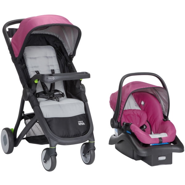 Safety 1st RIVA Ultra Lightweight Travel System Stroller, Berry Sorbet