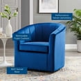 thumbnail image 7 of Modway Prospect Performance Velvet Swivel Armchair in Navy, 7 of 7