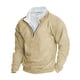 thumbnail image 2 of Blusa y camisa de manga larga con cuello alto para hombre, sudadera informal con capucha, cuello alto retro, cremallera, manga larga, holgada, blusa para hombre, 2 of 3