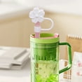thumbnail image 2 of Silicone Flower Straw Cap 10mm Diameter Cute Straw Topper Dust-Proof Drinking Straw Covers Cap Reusable Straw Tips Lids Gift for Party Decor, 2 of 7