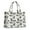 White Highland Cow, variant on Large Capacity Tote Bag,Gray Buffalo Geometric Pattern Handbag Fashion Luxury Tote Bag,15.7"x13"x 5.1" Inches,Laptop Compatible