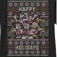 thumbnail image 2 of Boy's Mickey & Friends Christmas Distressed Group Print Happy Holidays  Graphic Tee Black Small, 2 of 5