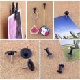 thumbnail image 5 of Juego de chinchetas negras, 5 estilos, 140 unidades, con punta de acero y cabeza de plástico oscuro (140 unidades), 5 of 5