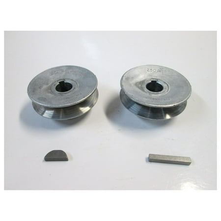 

Belt Drive Contractor Table Saw 2 1/2 Pulley Set with Keys for 5/8 Arbor or Pulley Shaft