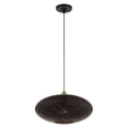 thumbnail image 5 of Livex Lighting Dublin 16" Wide Bronze Metal Oval Pendant Light, 5 of 9
