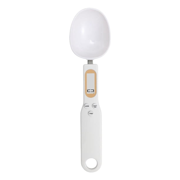 Báscula de alimentos Cuchara Báscula de cuchara digital Báscula electrónica de alta precisión Cabezal desmontable Blanco