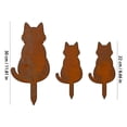 thumbnail image 2 of Weathered Metal Cats Garden Stakes, 3Pcs Rustic Iron Outline Yard Art Decor, Outdoor Pet Ornaments for Patio Yard Flower Bed Backyard Lawn Pot Decoration, 2 of 6