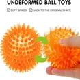 thumbnail image 4 of BESTSKY Squeaky Balls for Pet Small Puppy, 6 Pack TPR Fetch Spike Balls for Dogs, Rubber 6 Pack Bright Colors Chew Teething Dog Toys, for Clean Teeth and Training, for Puppy Chew and Teething, 4 of 7