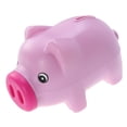 thumbnail image 1 of Alcancía de plástico con forma de cerdito, ideal para ahorrar dinero, regalo de cumpleaños y Navidad, decoración para habitación de niños y niñas (rosa y rojo), 1 of 7