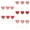 Type B, variant on MOMOJIA Valentines Day Paper Craft Decorations 15 Cards Stick Adhesive Dots Vase Set