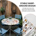 thumbnail image 2 of Elegant Spring Floral Round Tablecloth for 36-44 Inch Tables,Fitted Table Cover with Elastic Edge,Watercolor Botanical Butterfly Waterproof Outdoor Table Cloth Protector for Patio Garden Dinner, 2 of 9