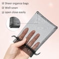 thumbnail image 3 of 100pcs Organza Bags, Black 4''x4.72''(10x12cm) Satin Drawstring Organza Pouch Wedding Party Favor Gift Bag Jewelry Watch Bags, 3 of 14