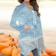 thumbnail image 4 of IROINNID Clearance Cardigan for Women Long Sleeve Print Cardigan Top Blouse,Light Blue, 4 of 6