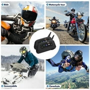 Motorcycle helmet Bluetooth intercom, two-way 1500M intercom communication system, DSP noise reduction technology, IP65 waterproof, compatible with a wide range of helmets