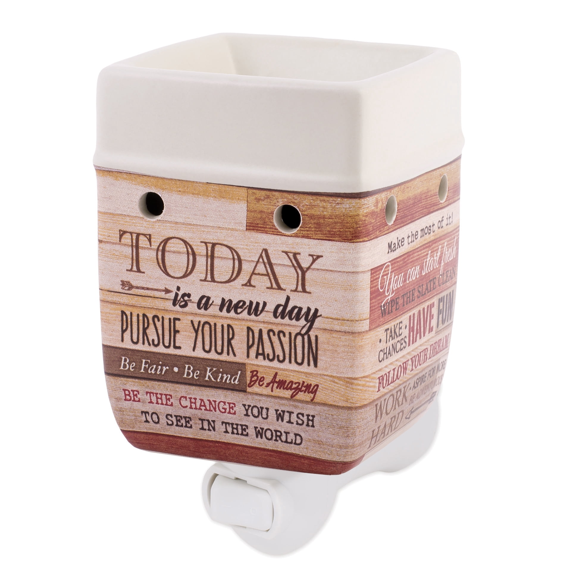 Today Aspire Change The World Wax Warmer – Plug-in Ceramic Tart/Oil Warmer With Inspirational Message - View #8