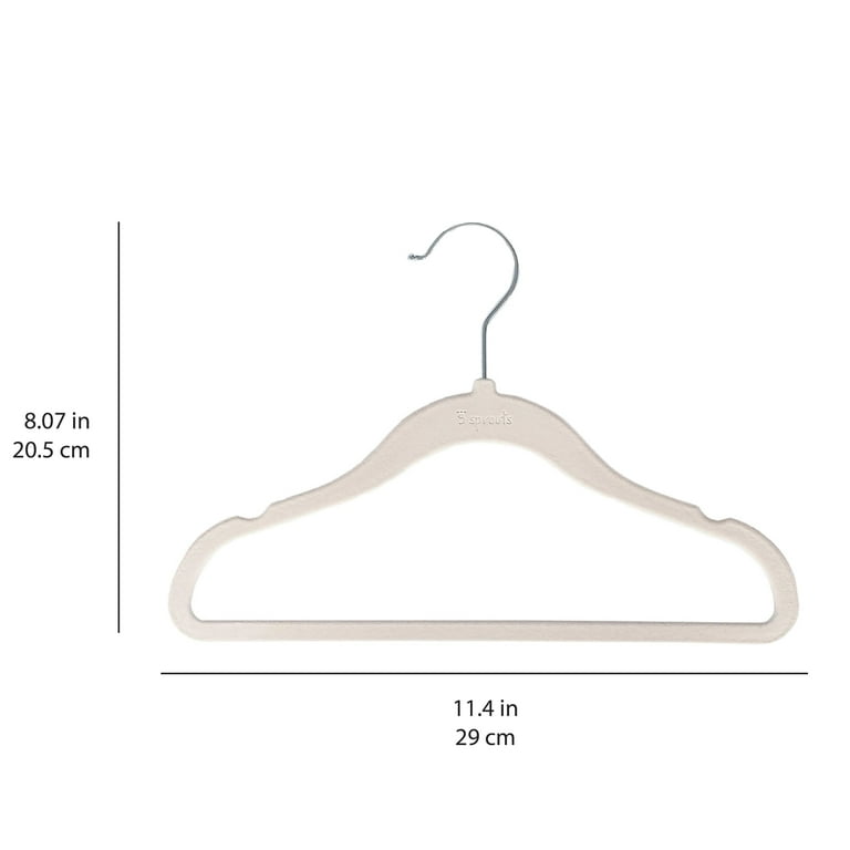 Babyrish Unisex Nursery Closet Organizer set-Neutral Grey Nonslip 30X Velvet Hangers for Baby Clothes with 8x Closet Size Divide