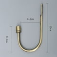 thumbnail image 2 of TERGAYEE Curtain Tieback Hooks,Simple Vintage Style U-Shaped Wall Mounted Curtain Hook Drapery Tieback Metal Decorative Window Draperies Holder, 2 of 3