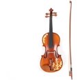 thumbnail image 1 of Flower Carved Wood Violin Set 4/4 Wood Violin Kit Maple Headstock Simple Pattern Violin Music Instrument Gifts, 1 of 8