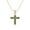 Rose Plated Silver, variant on 3mm Round Emerald 925 Sterling Silver Rose Vermeil Holy Cross Valentines Day Gifts Pendant Necklace Jewelry