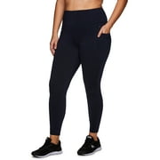 RBX Active Women's Plus Size Full Length High Waist Fleece Lined Leggings with Pockets