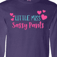 thumbnail image 4 of Inktastic Little Miss Sassy Pants, Hearts - Pink Blue Long Sleeve T-Shirt, 4 of 5