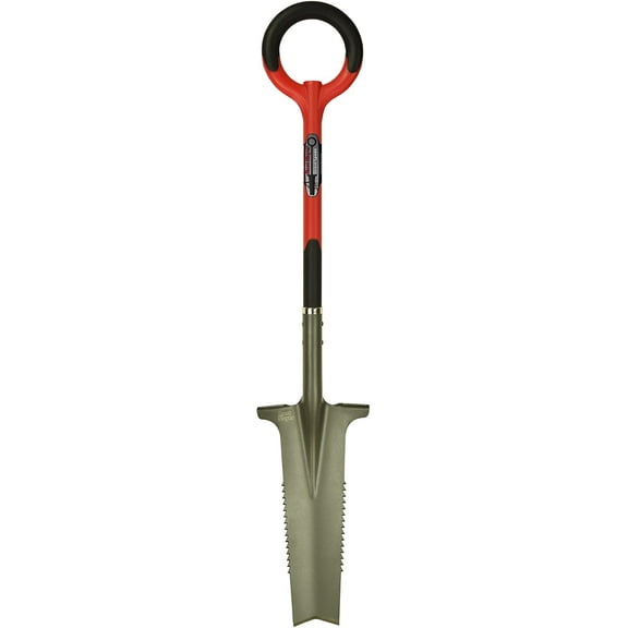 Radius Garden 22811 Root Slayer Drain Spade, Red