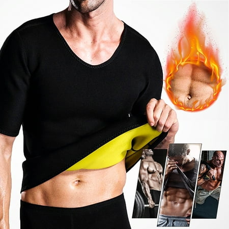 2 Style Men's Neoprene Vest Gym Sauna Hot Sweat Shirt Body Slimming Corset Sports Sauna Shirt Weight Loss Body