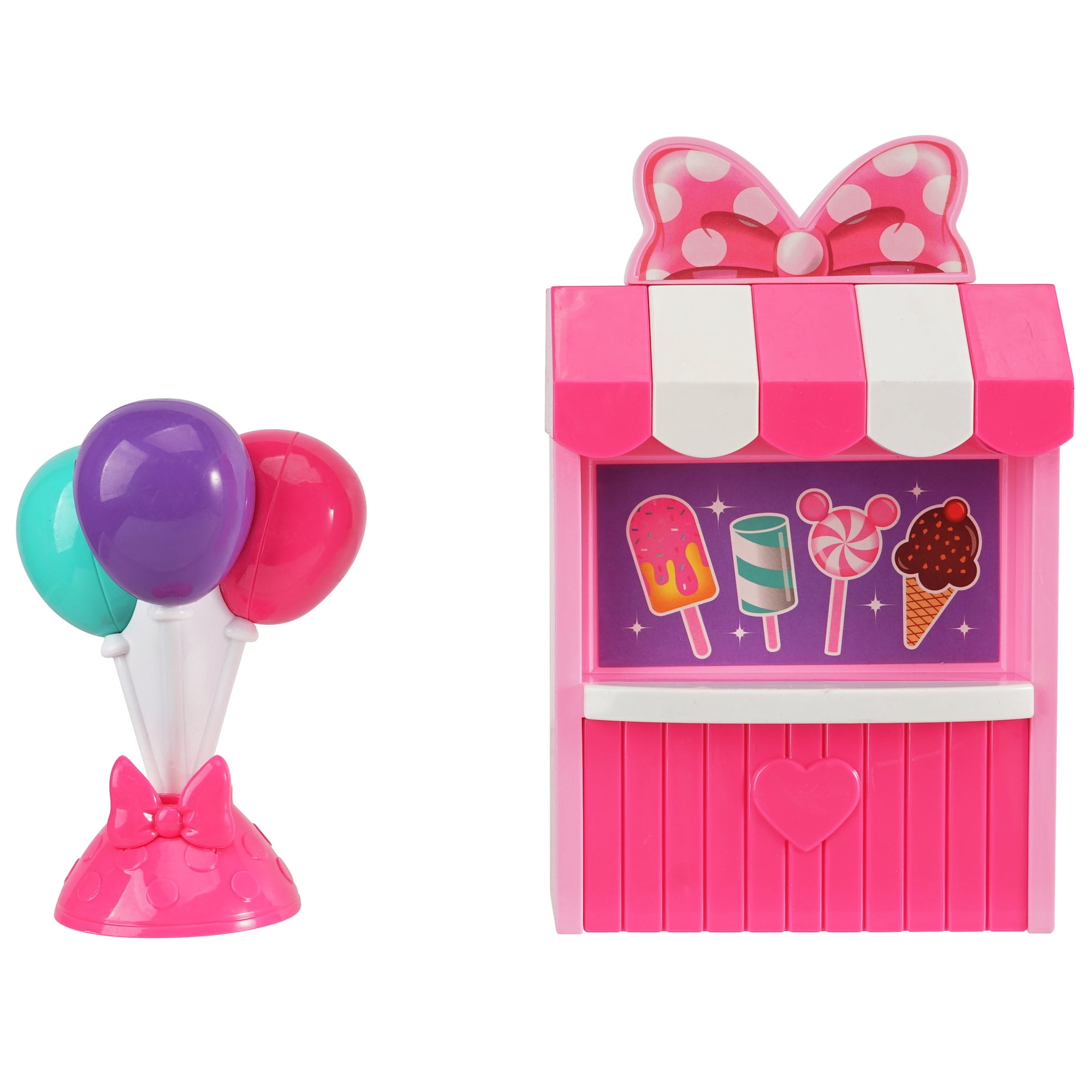 Disney Junior: R/C Track Set - Minnie Mouse Ice Cream Shop - 5.5" Remote Control Truck, 2.4 GHz Vehicle, Race Course Pieces & Accessories, Kids 3+