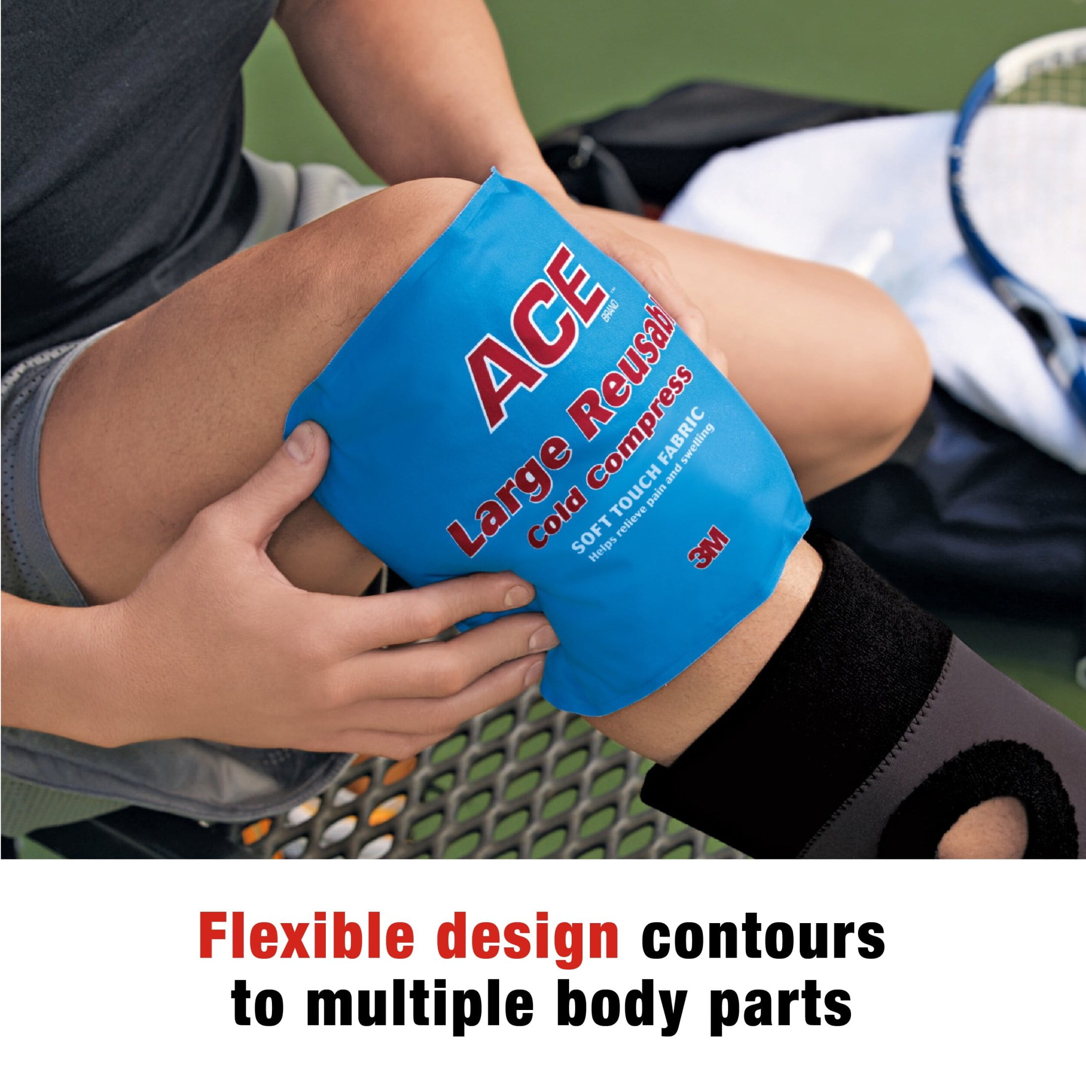 ACE Brand Reusable Cold Compress, Large, Soft, 7.75" x 11.87", 1 Pack