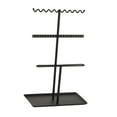 thumbnail image 3 of Kuntesetty Jewelry Display Stand Bracelet Necklace Holder 3 Tiered Stylish Earrings Display Black, 3 of 9