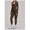 thumbnail image 4 of PISONIC 3 Piece Workout Sets for Women, Zipper Long Sleeve Jacket, Tank Top and High Waist Leggings Yoga Gym Sets, 4 of 7