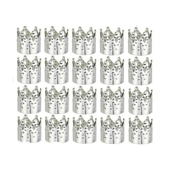 OUNONA 80Pcs Hair Braid Rings Iron Filigree Tube Dreadlocks Braiding Beads Assorted Color