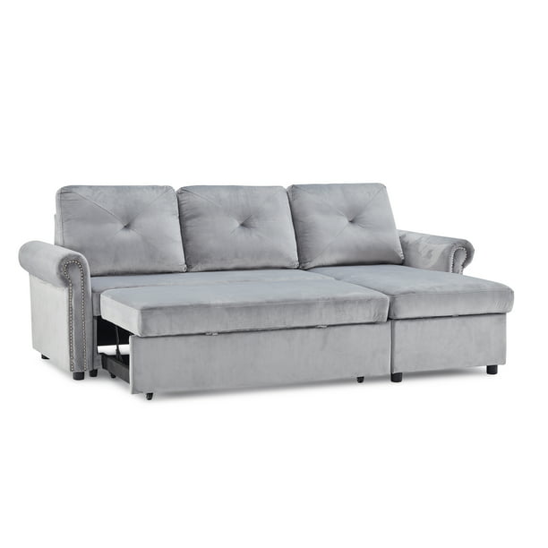 Sectional Square Arm Sofa Bed Linen, Twin Size Bed Into Couch