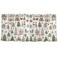 thumbnail image 7 of Yayeee Kitchen Curtains Set of 2 Light Filtering 57"x24" Over Sink Window Panels, Green Nordic Christmas, 7 of 7