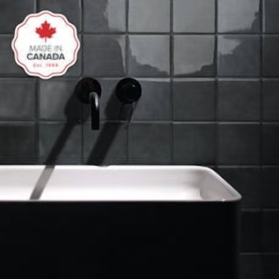 Smart Tiles Peel and Stick Backsplash, 5 Adhesive Tiles, Zellige Black, 9"x9"