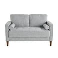 thumbnail image 6 of Lifestyle Solutions Lorelei Mid-Century Modern Loveseat, Light Gray Fabric, 6 of 11