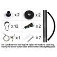thumbnail image 3 of SIKAIQI Stretchable 304 Stainless L Shaped Bathroom Bathtub Corner Shower Curtain Rod Rack (Black 27.55"-39.37"x27.55"-39.37"), 3 of 5