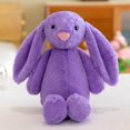 thumbnail image 1 of ZHAOCHENG Conejo de orejas largas de 30 cm, peluche suave, bonito conejito para dormir, muñeco de dibujos animados, regalo de cumpleaños para niños y bebés, morado, 1 of 5