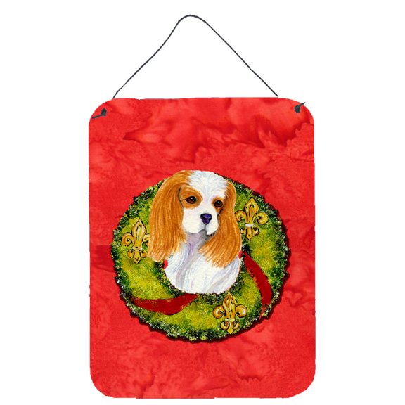 Cavalier Spaniel Cristmas Wreath Wall or Door Hanging Prints