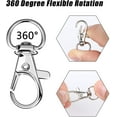 thumbnail image 5 of Woeilo 100PCS Swivel Snap Hooks with Key Rings, 50Pcs Key Chain Clip Hooks and 50Pcs Key Rings, Lanyard Lobster Claw Clasps for Keychains Jewelry Art Crafts Silver, 5 of 5