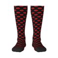 thumbnail image 1 of Xecao Red Beautiful Lips Pattern Adult Stockings with Color-Block Design and 3D Print, Breathable Comfortable Hosiery for Daily Wear and Sports, 1 of 6