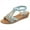 Light Blue, variant on Women's Boho Chic Mule Sandals Open Toe Wedge Design Adjustable Ankle Strap Lightweight Beach Shoes with Arch Support for Summer Vacations