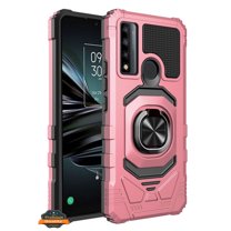 For Lively JitterBug Smart4 Hybrid Magnetic Car Mount Ring Kickstand Stand Holder Full-Body Armor Hard [Military Grade] Phone Case Cover by Xpression - Rose Gold