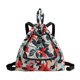 thumbnail image 5 of Mochila con cordón para mujer, mochila de tela de nailon estampada, plegable, con bolsillo con lazo y flores, para mujer, 5 of 6